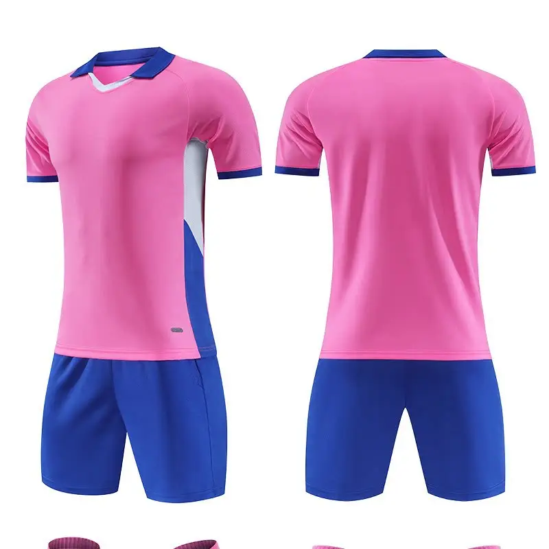 New Summer Football Uniform Set, Competition Training Uniform, Quick-Drying Sports Jersey Shorts, Team Custom Printing of Text and Numbers