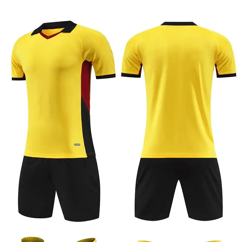 New Summer Football Uniform Set, Competition Training Uniform, Quick-Drying Sports Jersey Shorts, Team Custom Printing of Text and Numbers