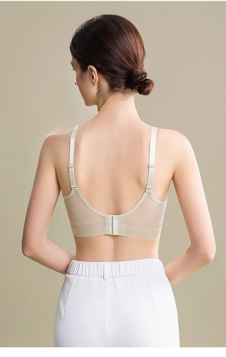 Wire-Free Rabbit Ear Style Ultra-Thin Lace Bra with Mesh Fabric, Silk Petals Cups, and a Natural Feel for Women — feature 22