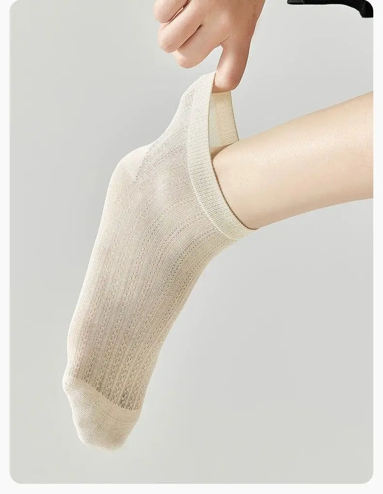 Xinjiang Cotton Pure Cotton Socks for Women, Thin Short Tube Ice Silk Cool Breathable Anti-Odor Summer Versatile Mesh Breathable Short Socks — feature 21