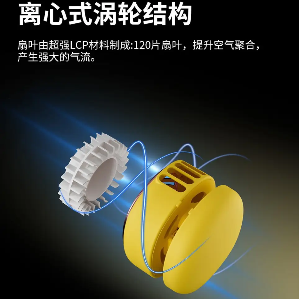Source Factory Direct Neck-Hanging Mini Fan L21, Rechargeable USB Bladeless Neck Fan with Five-Speed Adjustment, Convenient and Portable