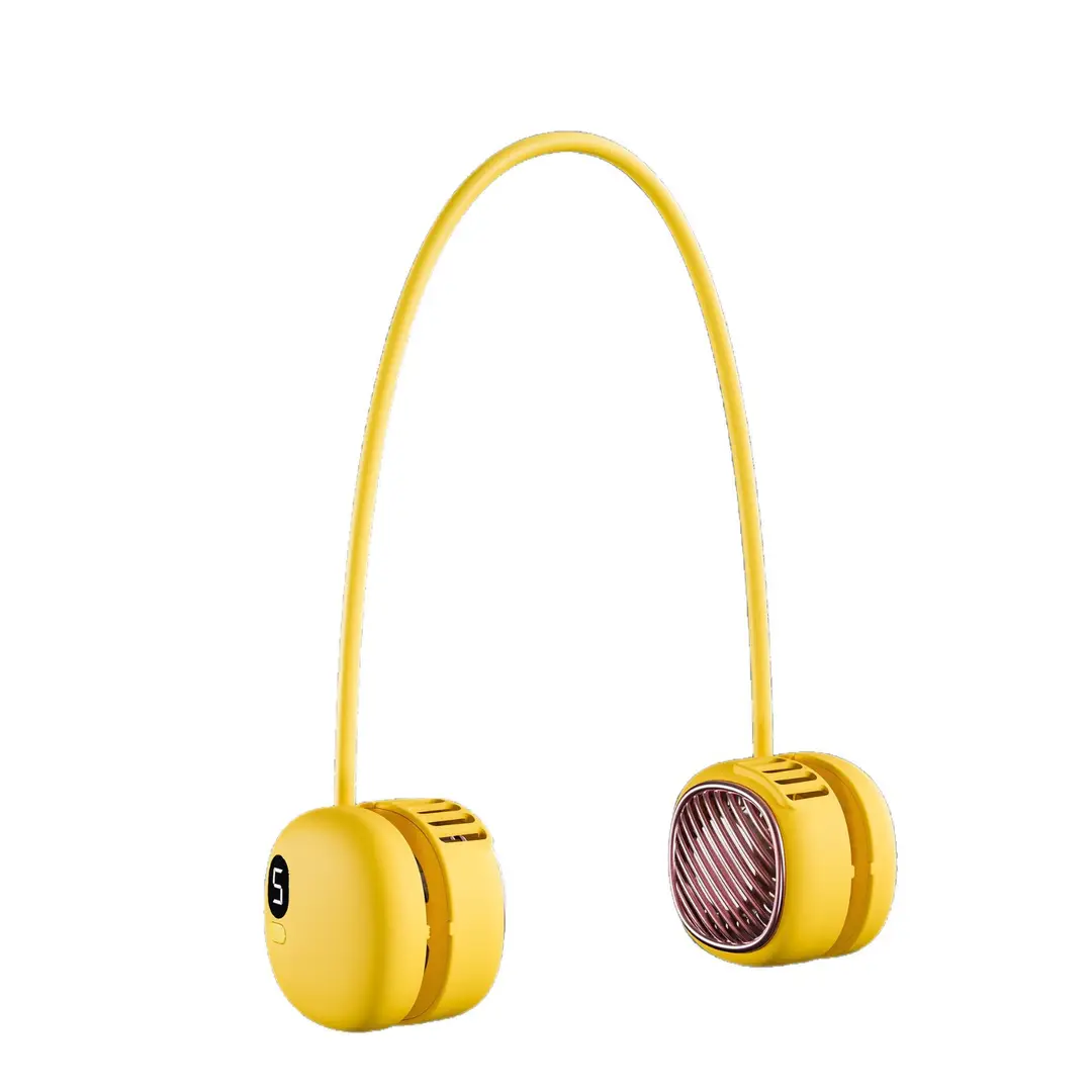 Source Factory Direct Neck-Hanging Mini Fan L21, Rechargeable USB Bladeless Neck Fan with Five-Speed Adjustment, Convenient and Portable