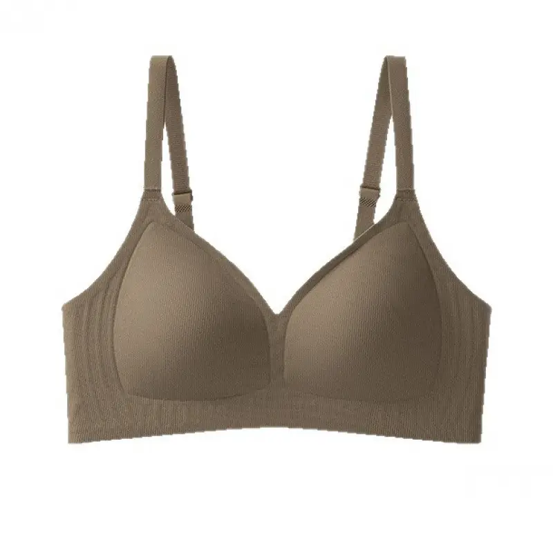 Soft, Lightweight, Seamless Jelly Strip Soft Support Bra for Women with Large Busts, Minimizing Appearance, Gathering and Anti-Sagging, Comfortable Bra