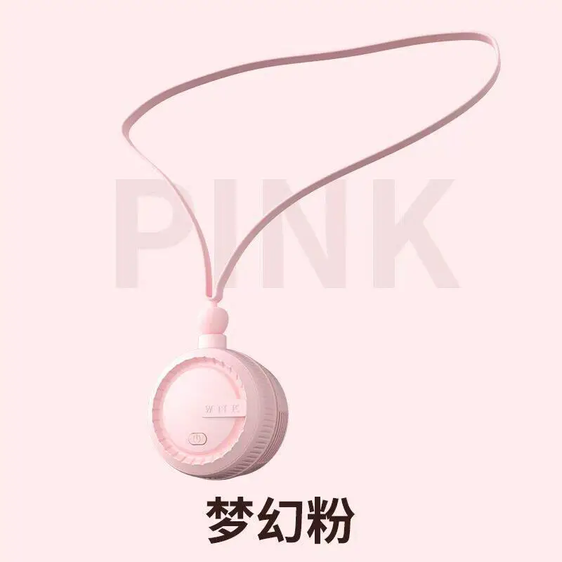 Portable Neck-Hanging Rechargeable Fan, Silent and Powerful, Suitable for Outdoor Use, Lightweight Neck-Hanging Cooling Fan for Students' Daily Use
