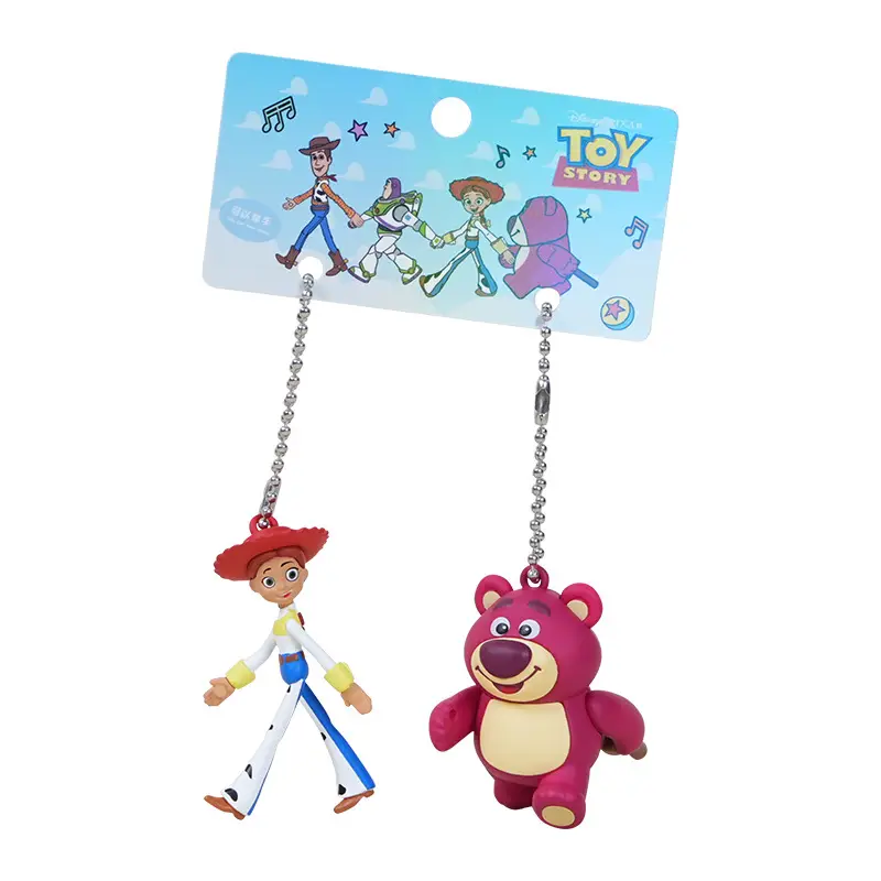 Authentic Toy Story Hand-In-Hand Keychain Buzz Lightyear Strawberry Bear Keychain Phone Chain Accessory Backpack Charm - Image 7