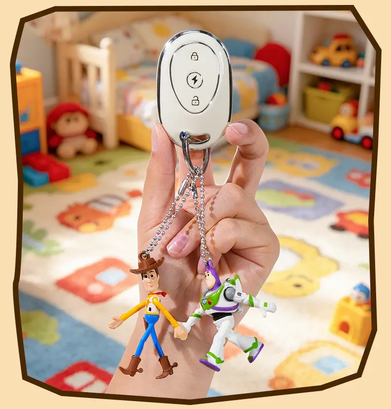 Authentic Toy Story Hand-In-Hand Keychain Buzz Lightyear Strawberry Bear Keychain Phone Chain Accessory Backpack Charm — feature 15