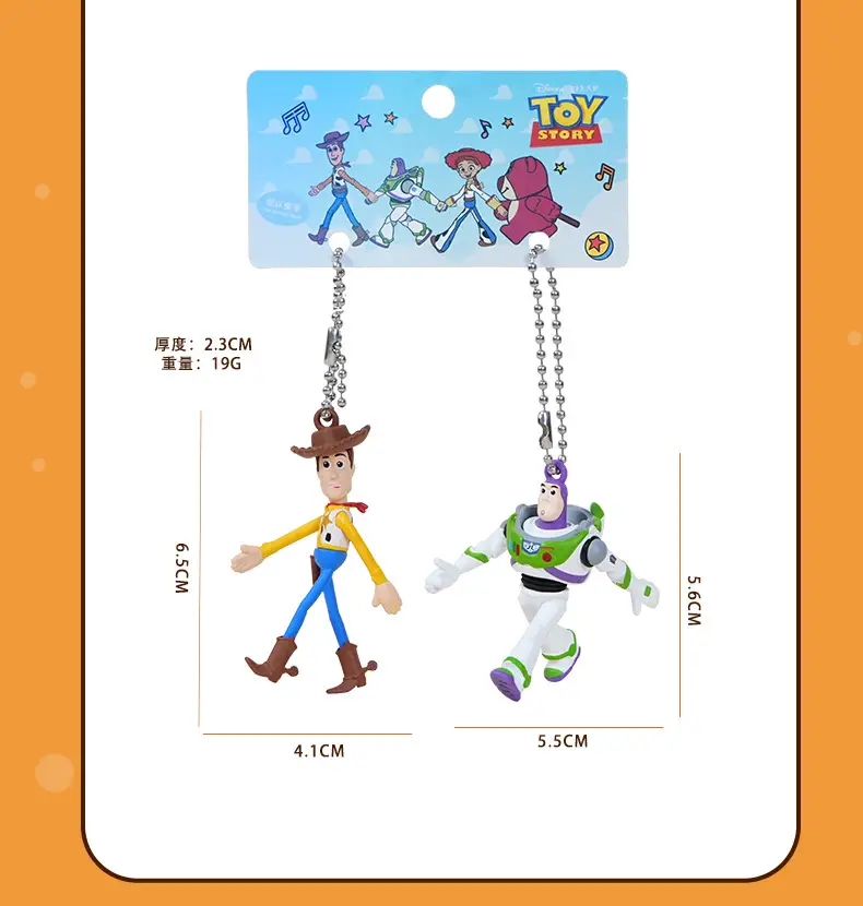 Authentic Toy Story Hand-In-Hand Keychain Buzz Lightyear Strawberry Bear Keychain Phone Chain Accessory Backpack Charm — feature 8