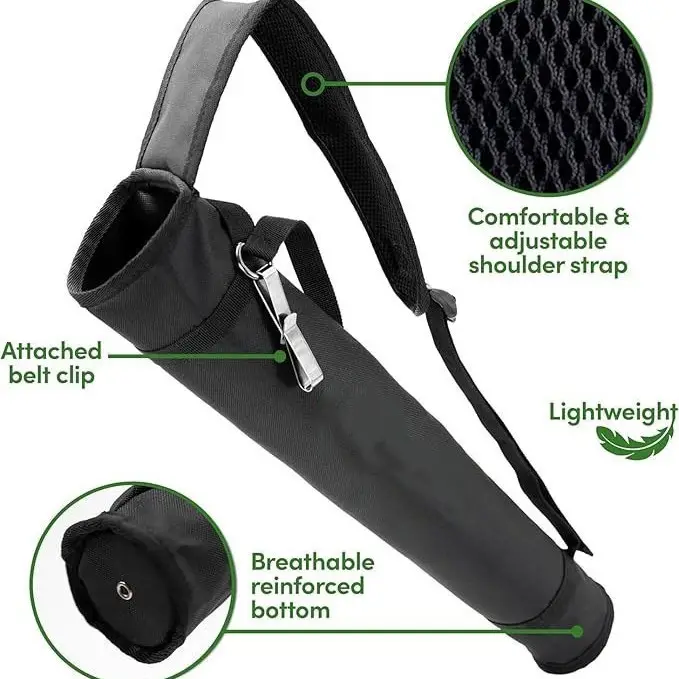 Outdoor Archery Cylindrical Quiver Portable Shoulder Crossbody Arrow Storage Bag Archery Training Multifunctional Tactical Quiver