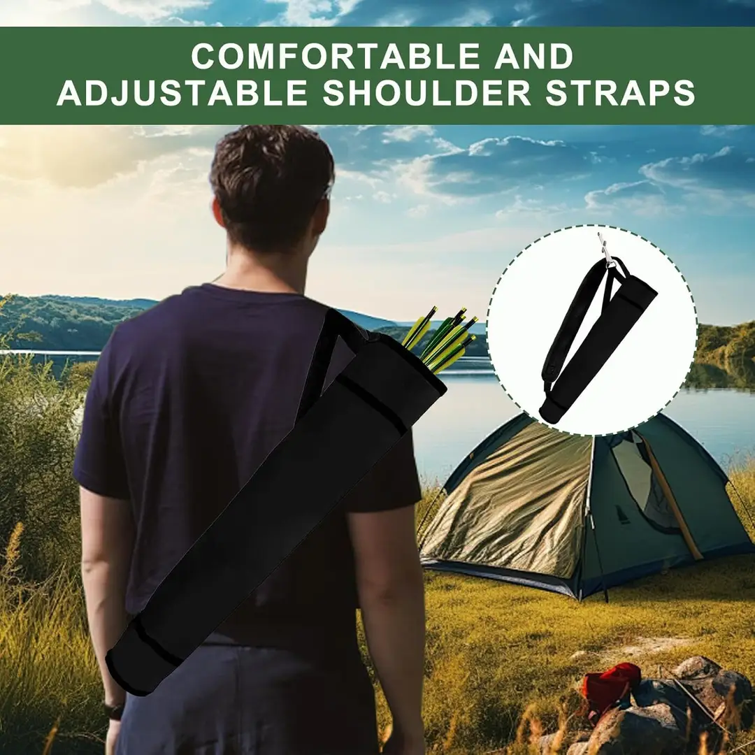 Outdoor Archery Cylindrical Quiver Portable Shoulder Crossbody Arrow Storage Bag Archery Training Multifunctional Tactical Quiver — feature 4