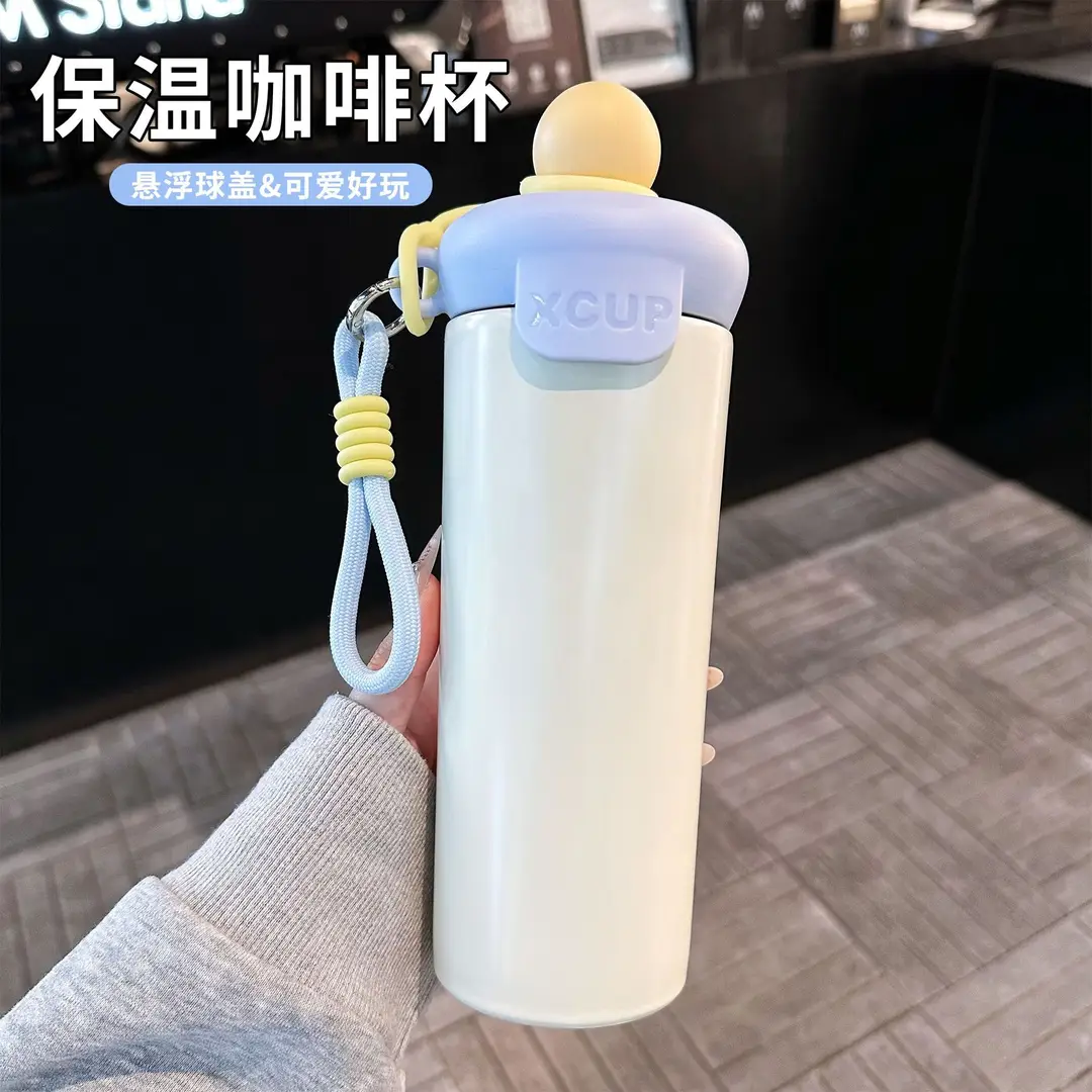 Fq Minecraft Insulated Cup Pixel Man 316 Stainless Steel Straw Water Cup Portable Large Capacity Student Male