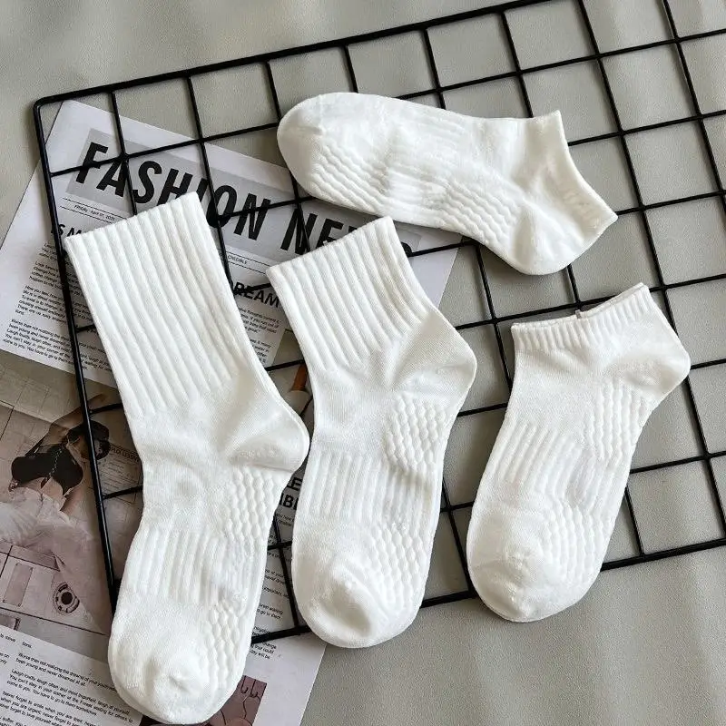 Disposable Socks for Men and Women, Solid Color Short Socks, Sweat-Absorbent, Anti-Odor, Breathable, Travel Daily-Use Socks, Black, White, Gray, Mid-Length Socks — feature 6