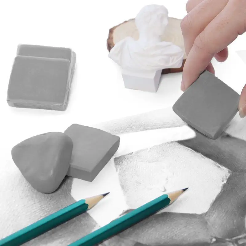 Plastic Eraser Set for Sketching, Drawing, and Painting; Specialized Erasers for Art Supplies, Suitable for Students
