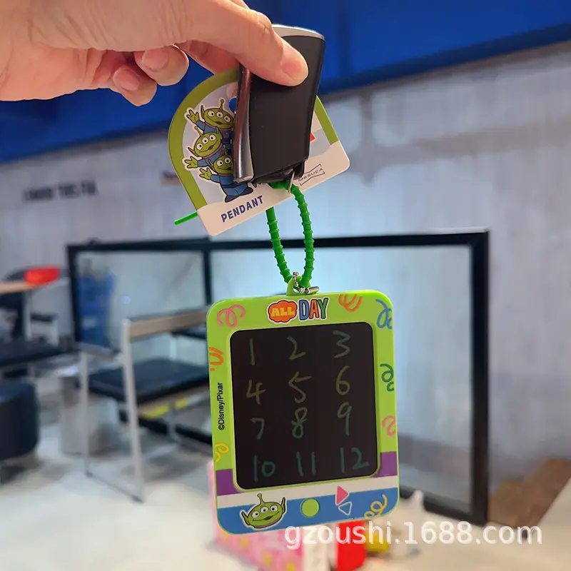 New Cartoon Merchandise: Authentic Toy Story Three-Eyed Alien Magnetic Doodle Board Keychain, Backpack and Car Pendant — feature 17
