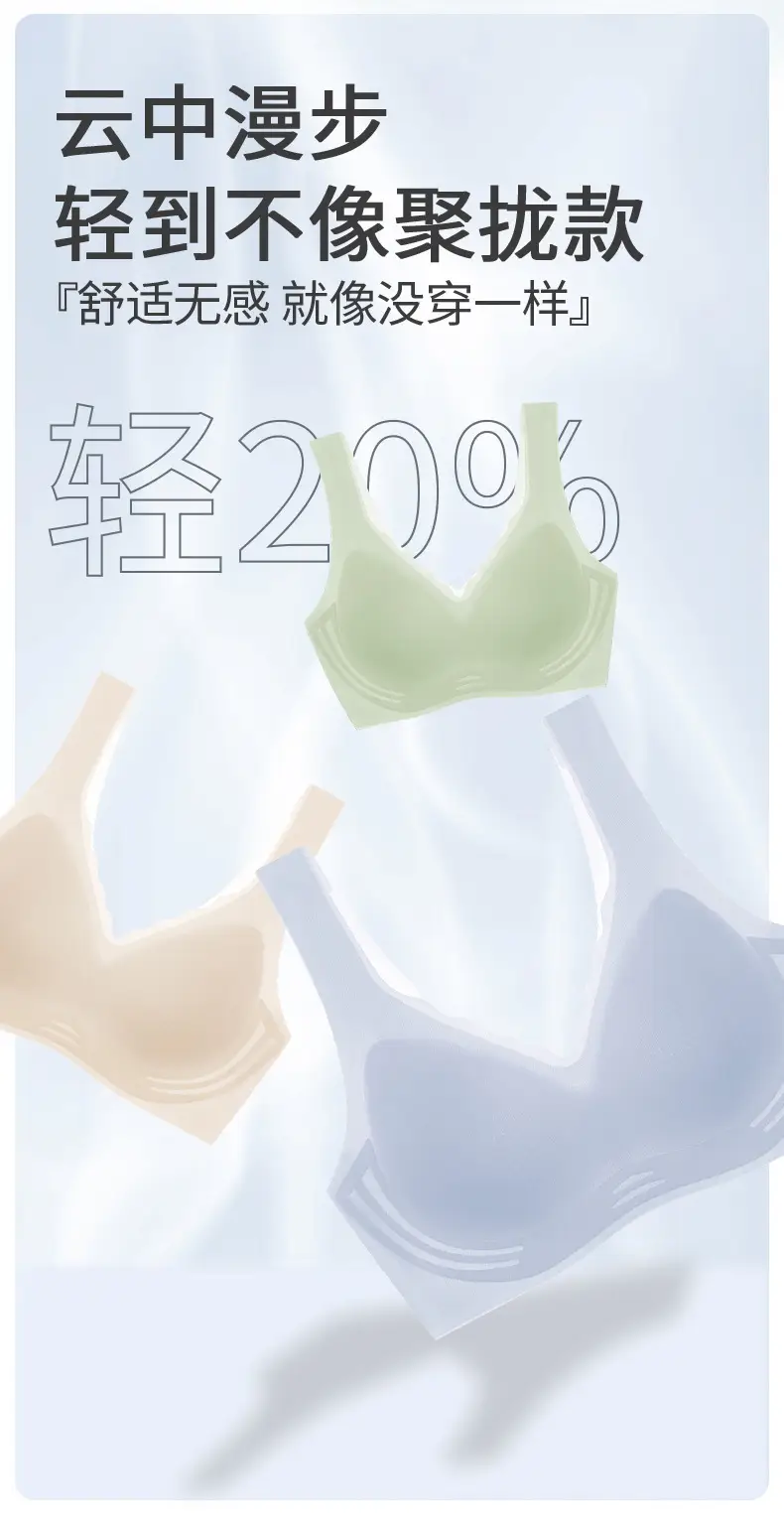 Summer Cool Seamless Underwear for Women, Ice Silk Ultra-Thin Push-Up Semi-Fixed Cup Wireless Vest-Style Bra with Beautiful Back Design — feature 8