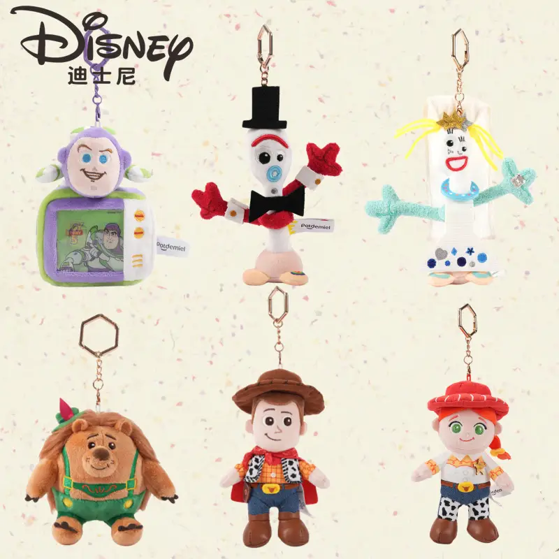 Authentic Disney Toy Story 5 Plush Pendant Woody Doll Keychain Buzz Lightyear Ornament