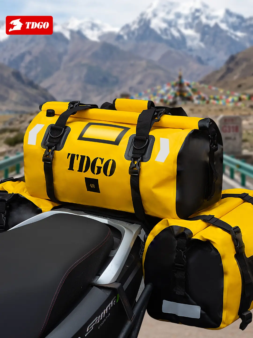 Motorcycle rear seat bag, helmet bag, rear luggage bag, storage bag, waterproof travel shoulder bag, riding pannier bag