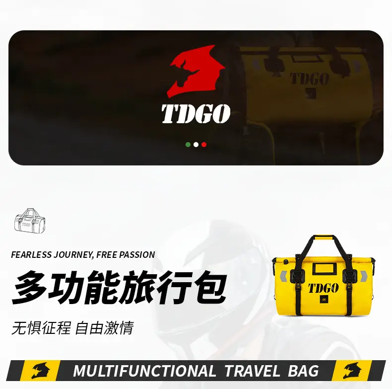 Motorcycle rear seat bag, helmet bag, rear luggage bag, storage bag, waterproof travel shoulder bag, riding pannier bag — feature 5