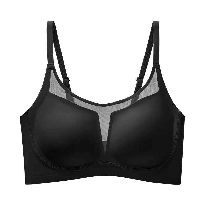 Tingmei's Same Style Seamless Underwear for Women, Summer Large Bust Minimizing Anti-Sagging Wireless Bra, Invisible Bra
