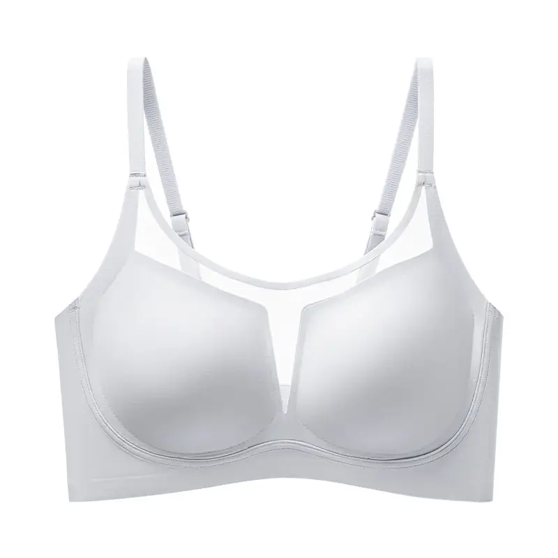 Tingmei's Same Style Seamless Underwear for Women, Summer Large Bust Minimizing Anti-Sagging Wireless Bra, Invisible Bra