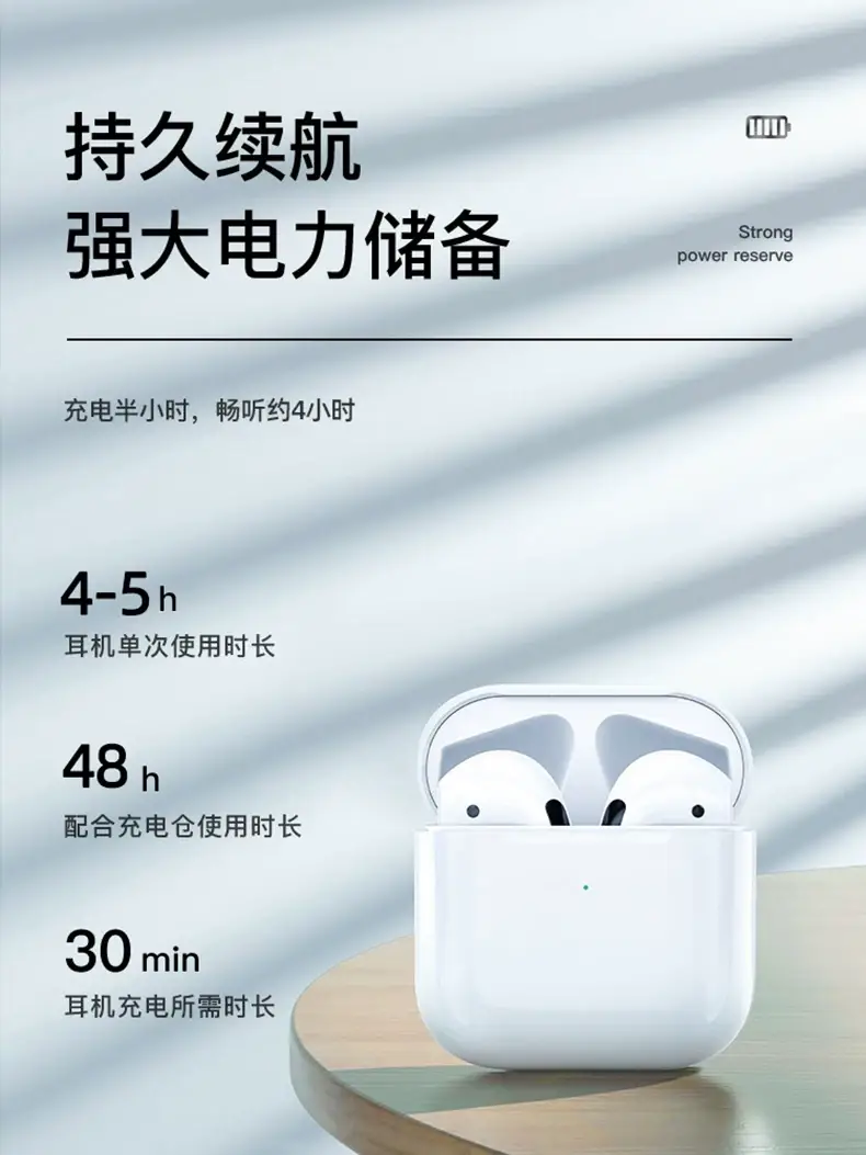 True Wireless Bluetooth Earphones for Sports, Men and Women, 2026 New Model, Huaqiangbei Pro4, Physical Noise Reduction, Long Battery Life — feature 12