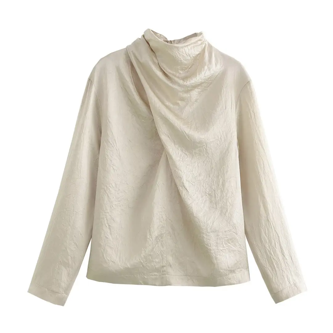 Cross-Border Women's Fashion New Summer Collection: Silk-Textured Shirt + Silk Satin Work Pants