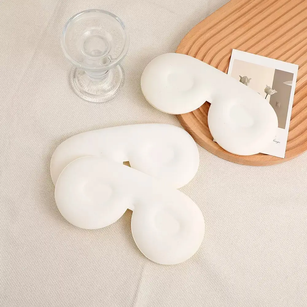 Manufacturer Wholesale 3D Sleep Eye Mask Inner Core, Breathable Light-Blocking Heat-Pressed Silk Eye Mask Filling Lining