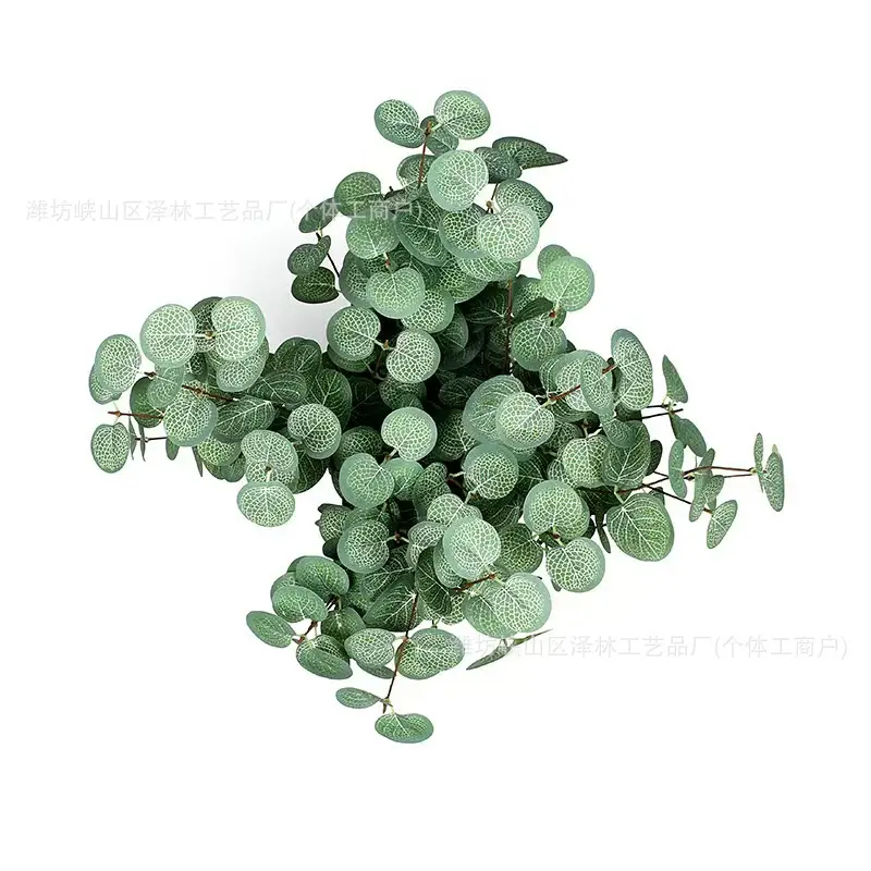 Eucalyptus Leaves Cross-Border Supply Wedding Floral Arrangement Accessories Single Green Plant Nordic Style Artificial Money Leaves — feature 14