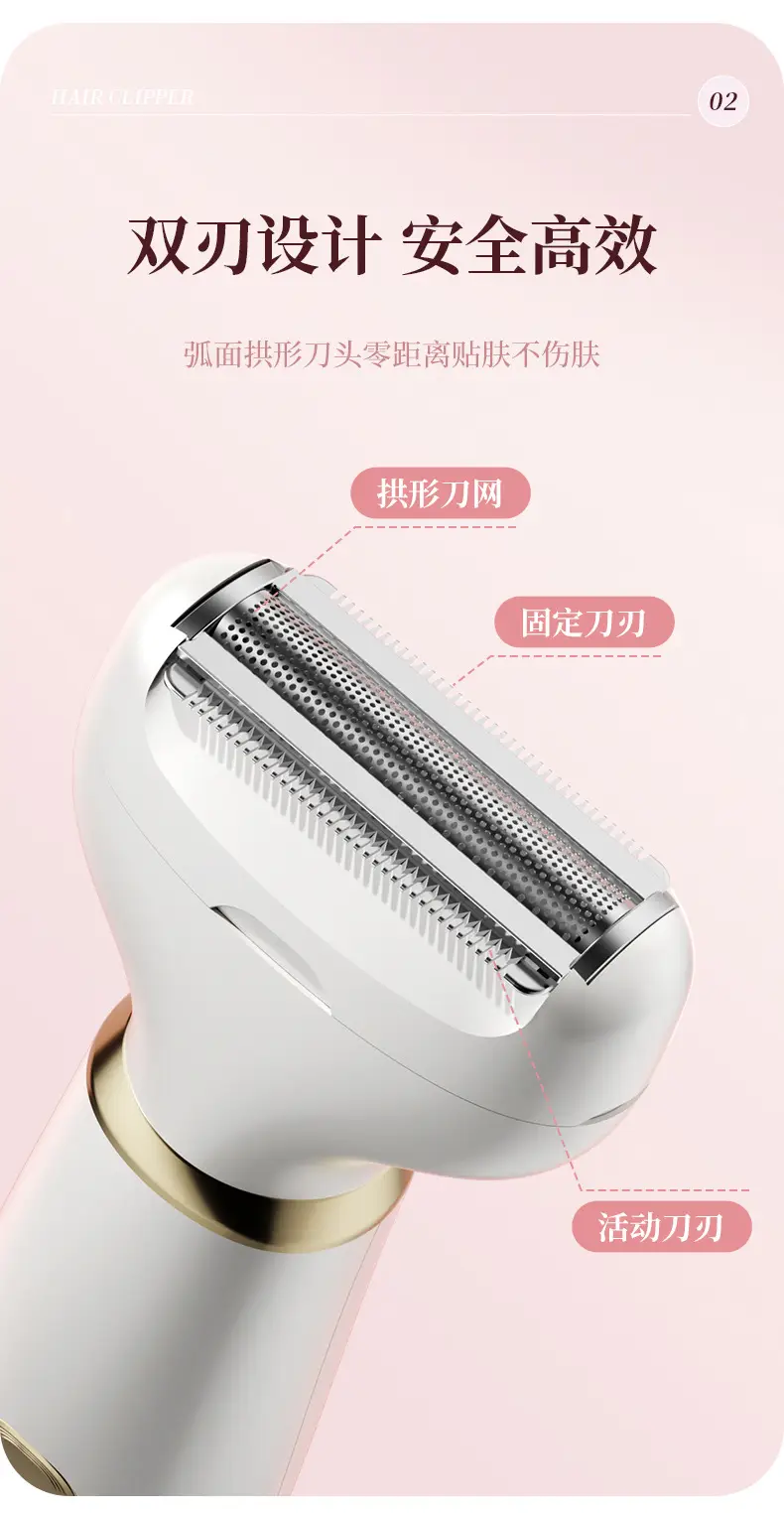 Household Women's Hair Shaver Five-In-One Multi-Functional Electric Hair Removal Device for Men and Women, Private Area Hair Trimmer — feature 2