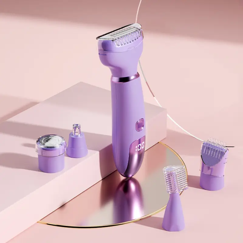 Household Women's Hair Shaver Five-In-One Multi-Functional Electric Hair Removal Device for Men and Women, Private Area Hair Trimmer