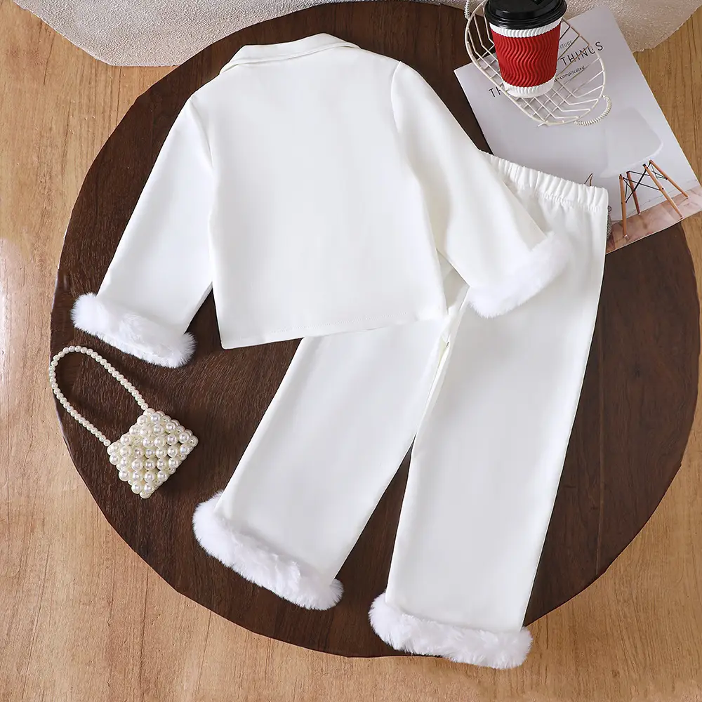 2026 Foreign Trade Children's Clothing New Products for Young Girls Spring, Autumn, and Winter Collared Jacket and Long Pants Set — feature 2