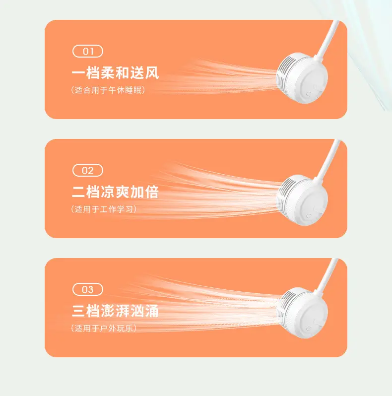 Mini Neck Fan USB Rechargeable Portable Bladeless Fan Foldable Neck Fan — feature 5