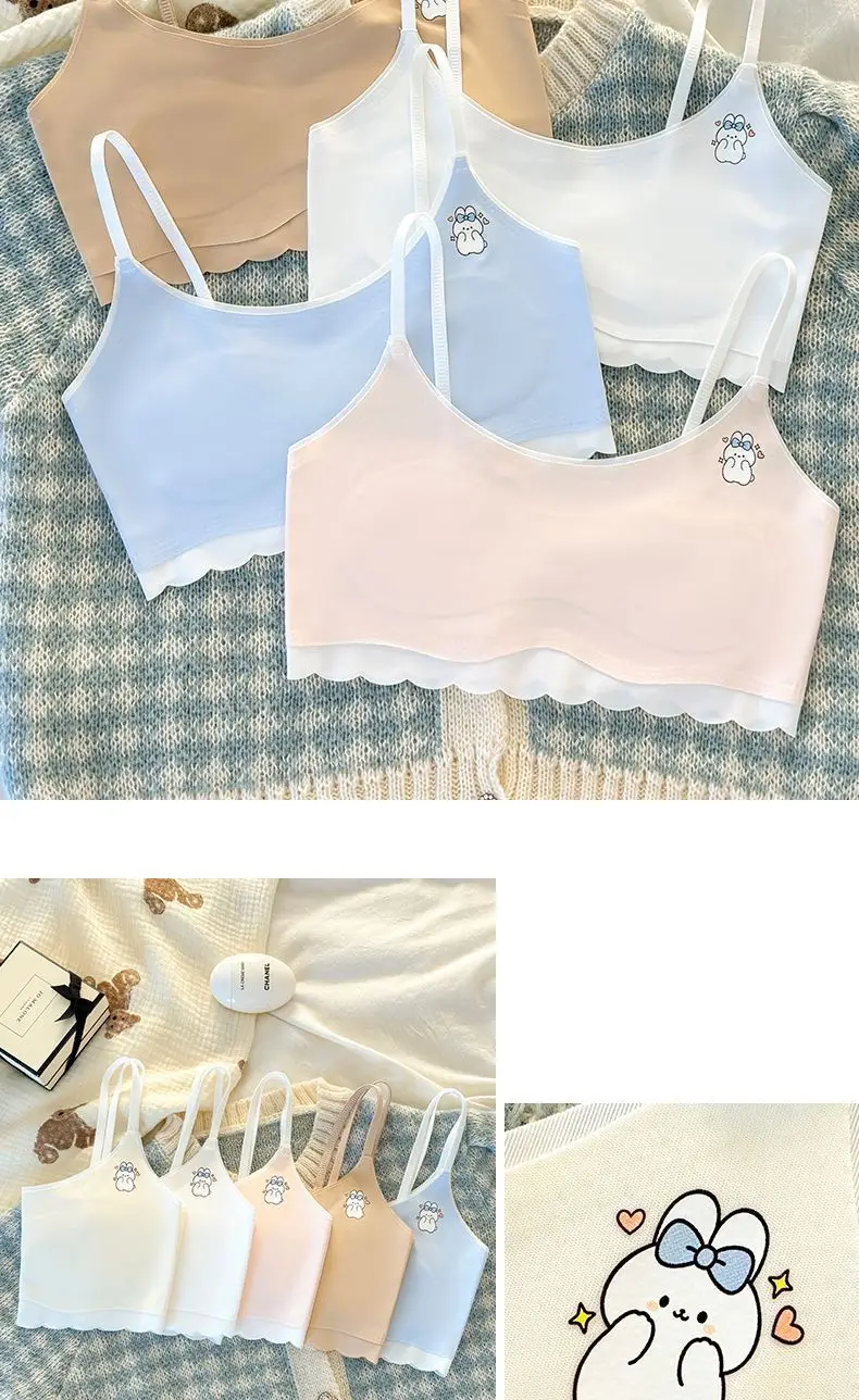 First Stage Girls' Underwear Vest, Seamless, for 9-Year-Old Children, Elementary School Students, 12-Year-Old Girls, Thin Bra for Young Girls — feature 16