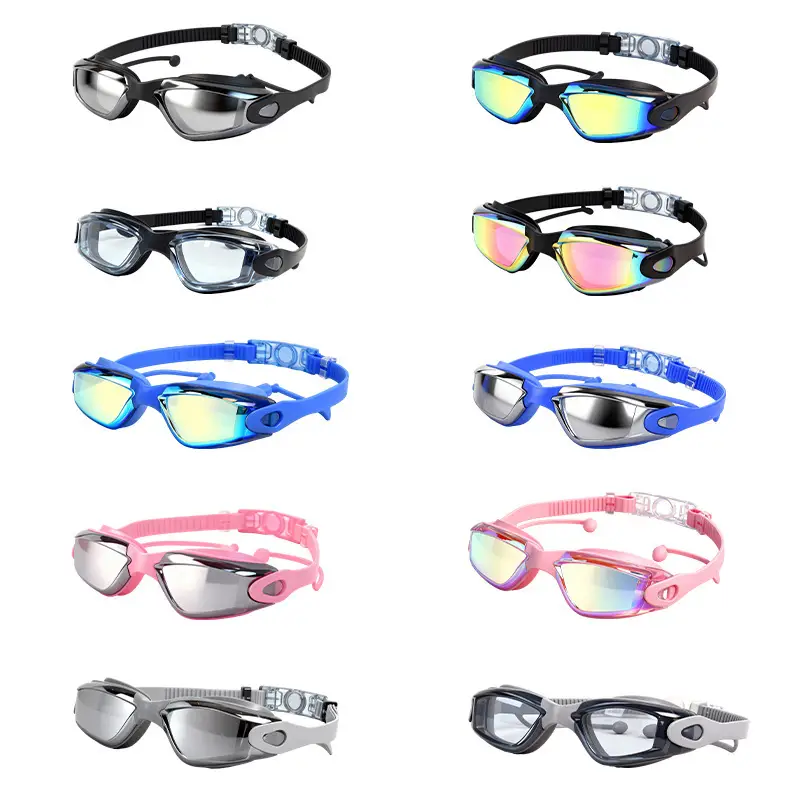 Professional Swimming Goggles, Waterproof and Anti-Fog, Racing Swimming Goggles, High-Definition Swimming Goggles, Anti-Fog Electroplated Swimming Goggles for Men and Women, Adult Swimming Supplies