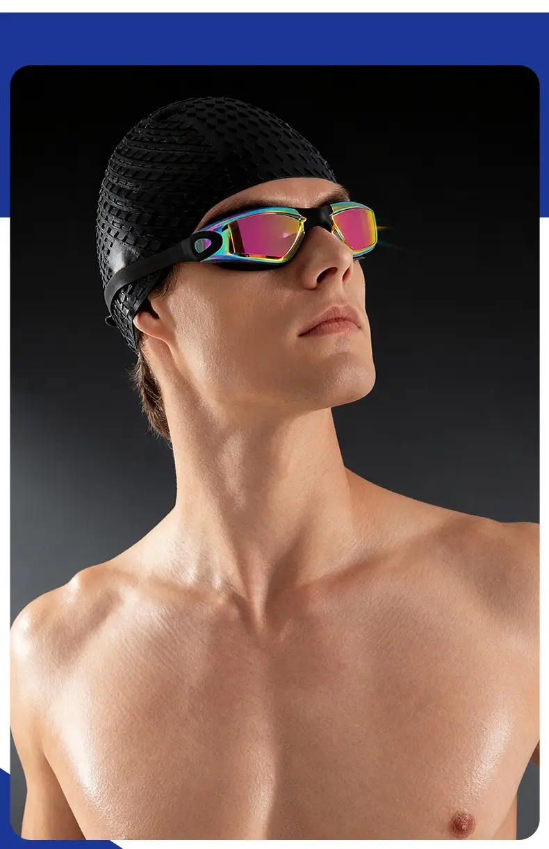 Professional Swimming Goggles, Waterproof and Anti-Fog, Racing Swimming Goggles, High-Definition Swimming Goggles, Anti-Fog Electroplated Swimming Goggles for Men and Women, Adult Swimming Supplies — feature 14