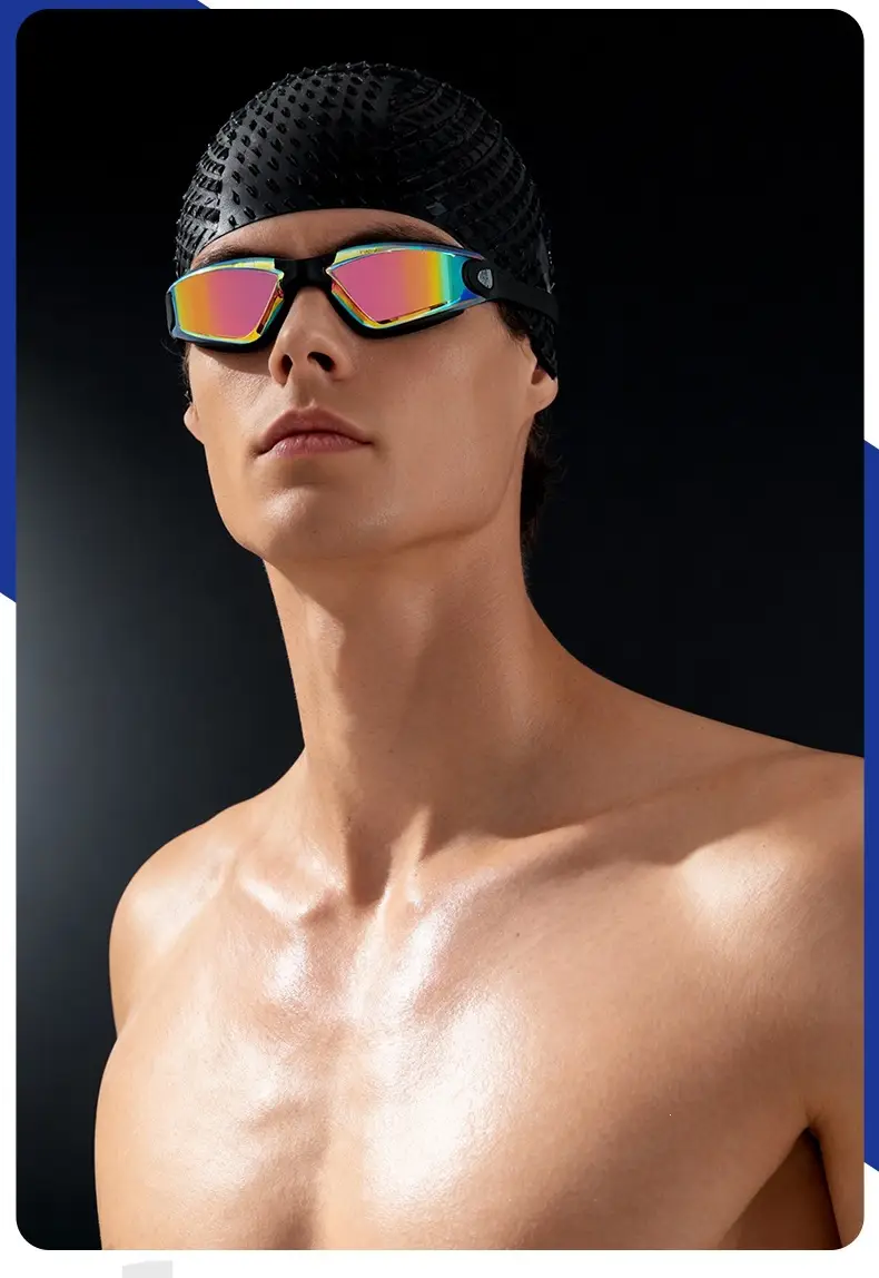 Professional Swimming Goggles, Waterproof and Anti-Fog, Racing Swimming Goggles, High-Definition Swimming Goggles, Anti-Fog Electroplated Swimming Goggles for Men and Women, Adult Swimming Supplies — feature 15
