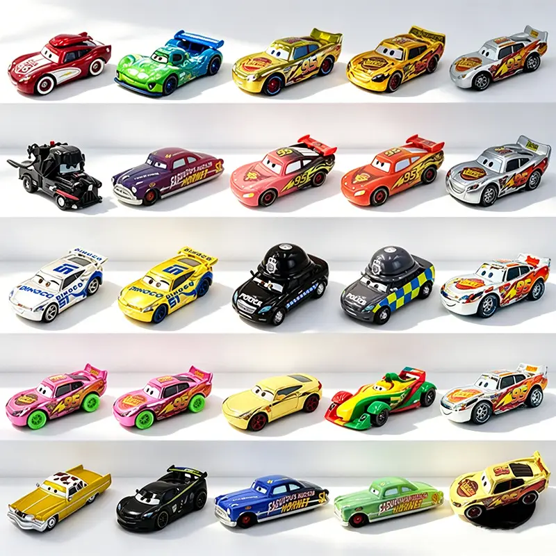 Cars: the Racing Story Toy Alloy Car Model Lightning Mcqueen Black Warrior Mater Brown Lightning Oil - Image 14