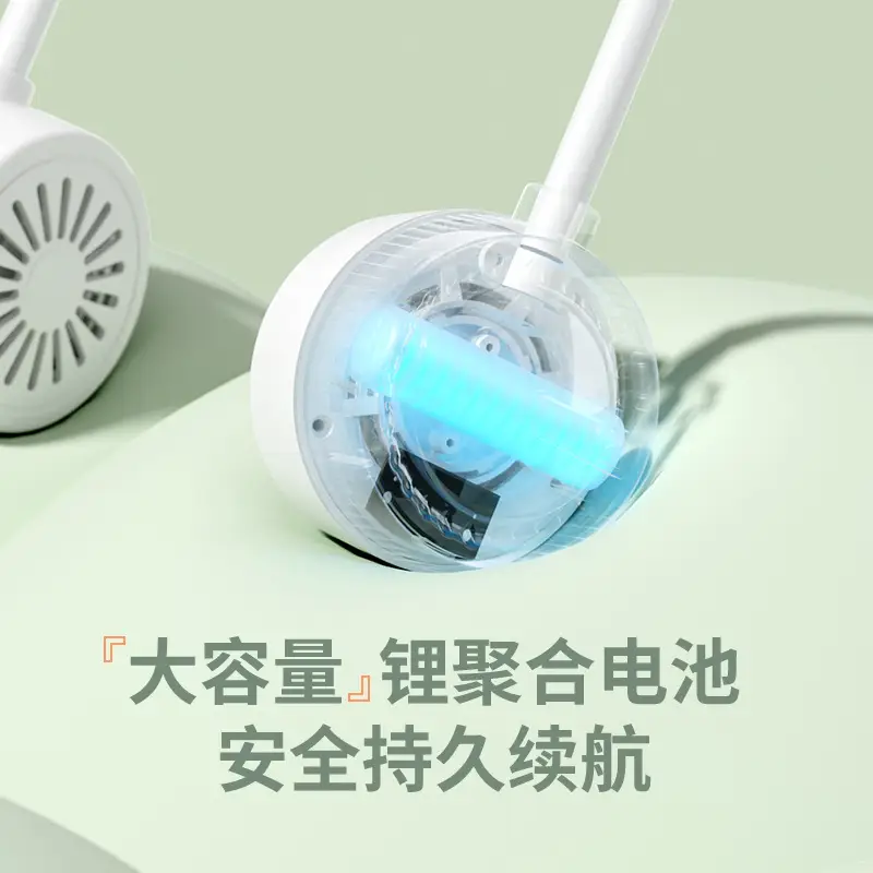 Mini Neck-Hanging Fan USB Rechargeable Portable Bladeless Fan Foldable Neck-Hanging Fan