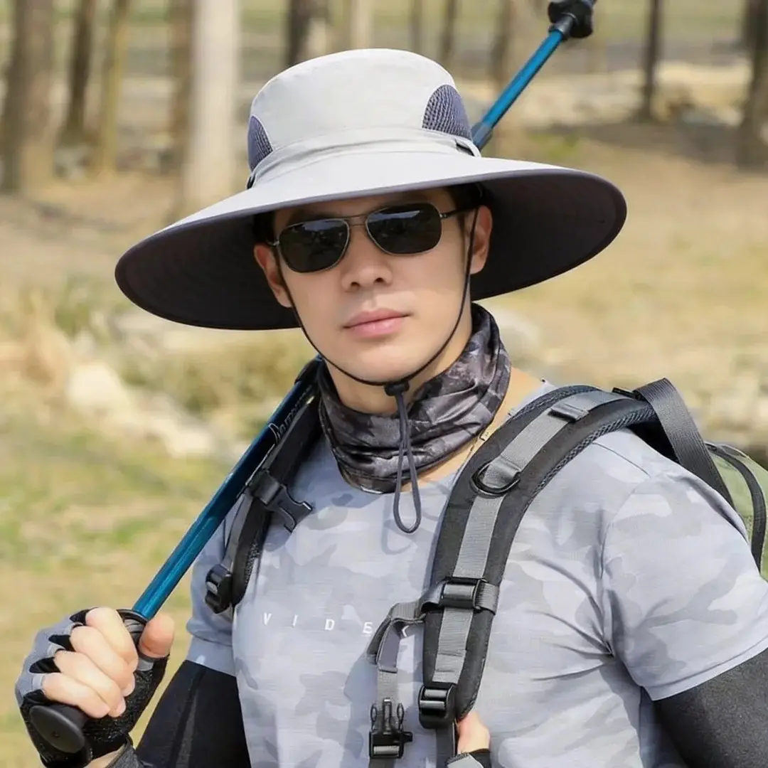 Solar-Powered Three-Fan Sun Hat, Summer Outdoor Fishing Sun Protection Hat, Rechargeable Cooling Fisherman's Hat