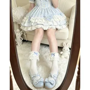 Lolita Layered Socks for Women, White Multi-Layered Ruffled Bow Socks, Japanese Style Girl Calf Socks, Small Batch Mix Wholesale — feature 18