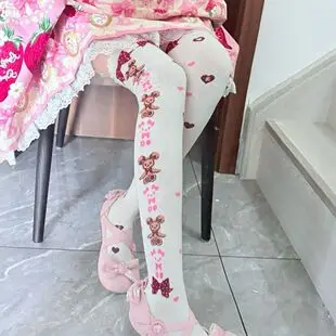 Lolita Layered Socks for Women, White Multi-Layered Ruffled Bow Socks, Japanese Style Girl Calf Socks, Small Batch Mix Wholesale — feature 4