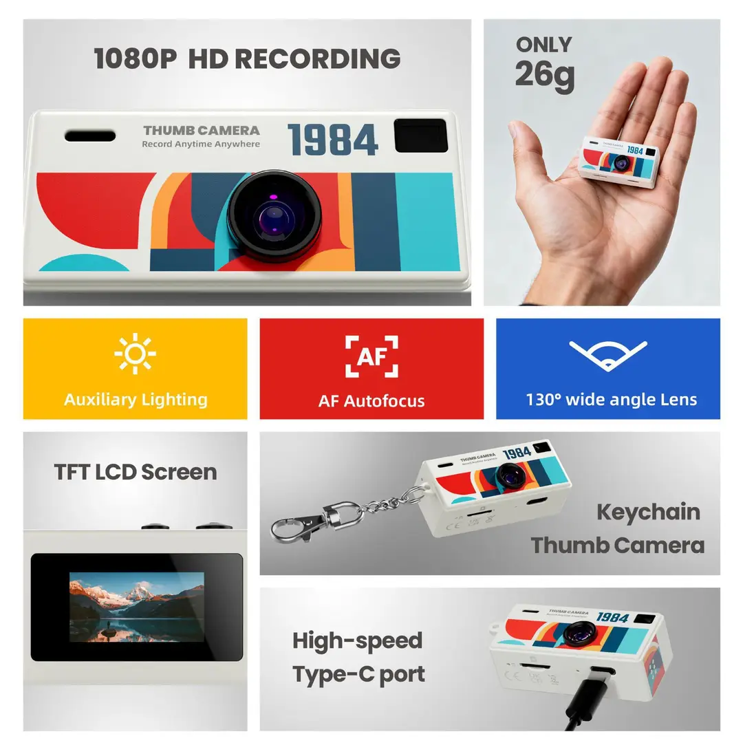 Cross-Border G6 Mini Digital Camera Thumb Camera Student Outdoor Sports Camera Children's Pocket Camera