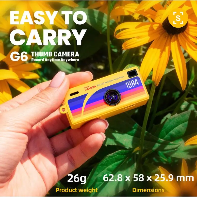 Cross-Border G6 Mini Digital Camera Thumb Camera Student Outdoor Sports Camera Children's Pocket Camera
