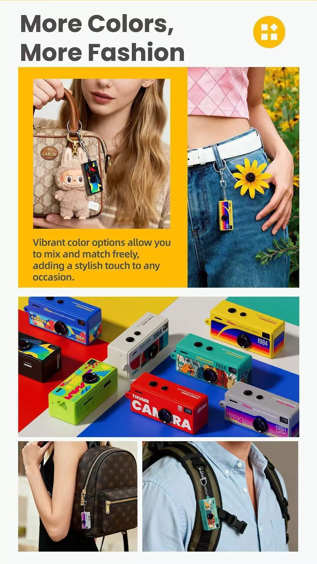 Cross-Border G6 Mini Digital Camera Thumb Camera Student Outdoor Sports Camera Children's Pocket Camera — feature 11