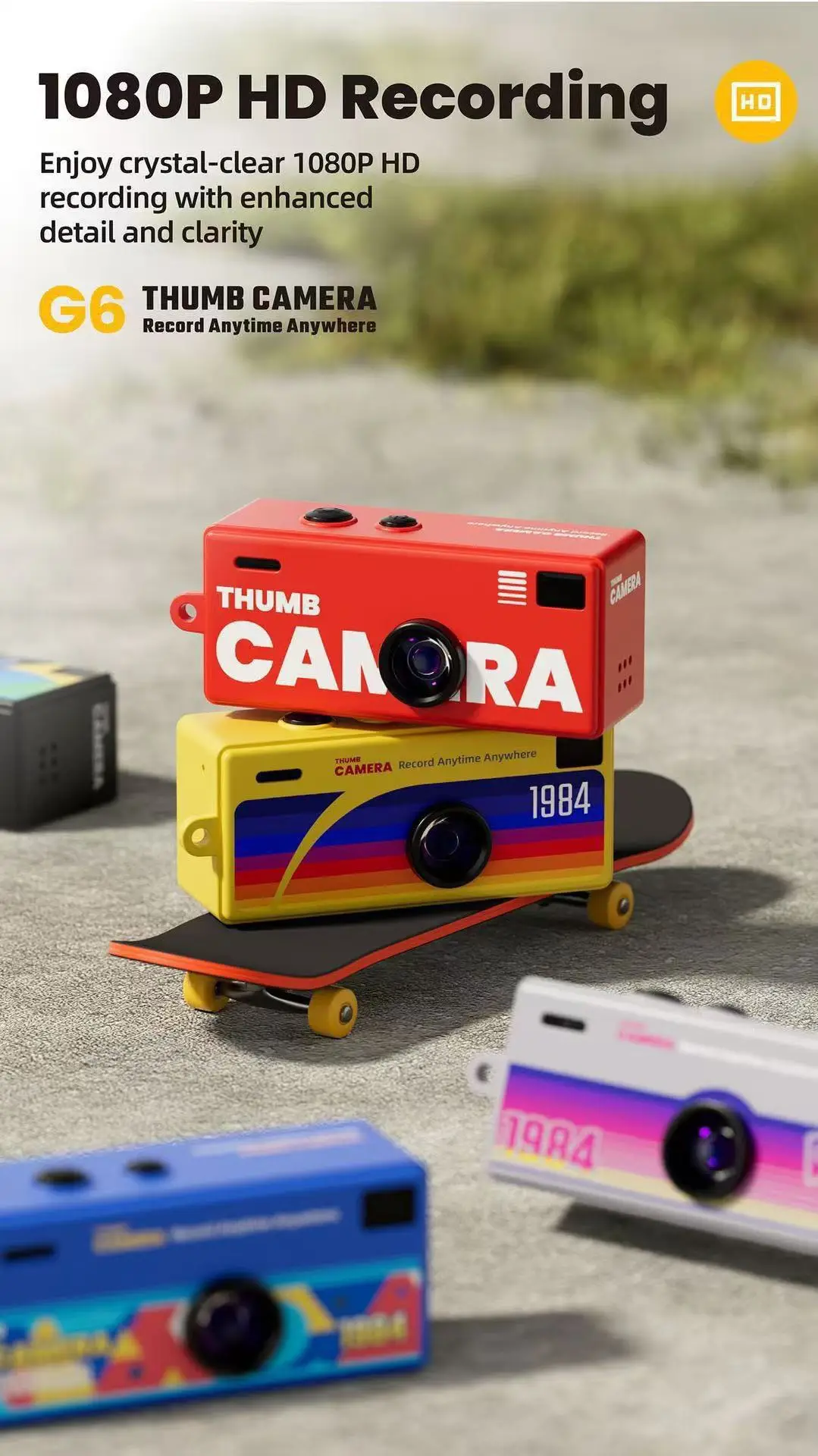 Cross-Border G6 Mini Digital Camera Thumb Camera Student Outdoor Sports Camera Children's Pocket Camera — feature 3