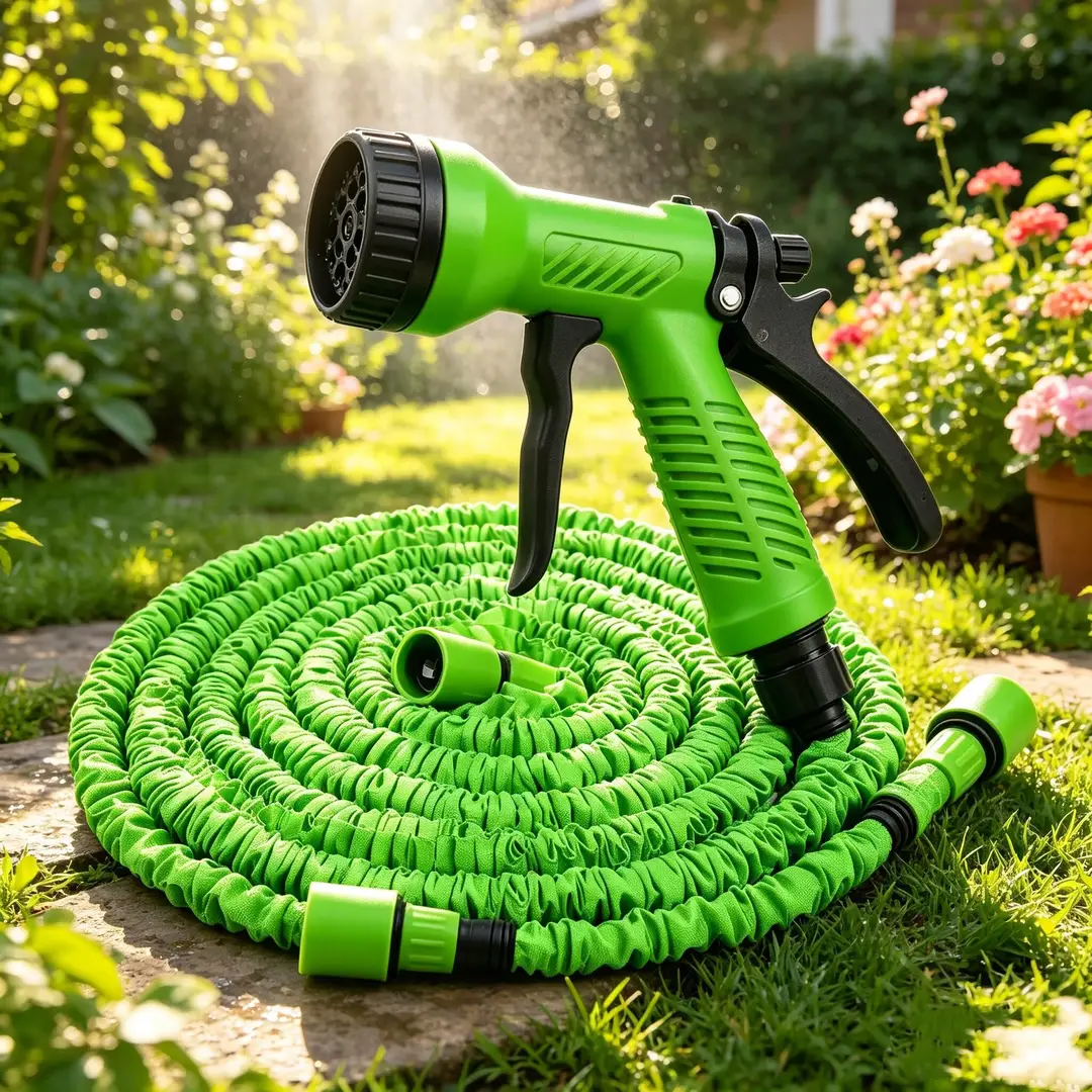 Household Multifunctional Water Hose Garden Nozzle, Freely Extendable, High-Pressure Vegetable Watering Sprinkler, Car Washing and Floor Cleaning Water Gun