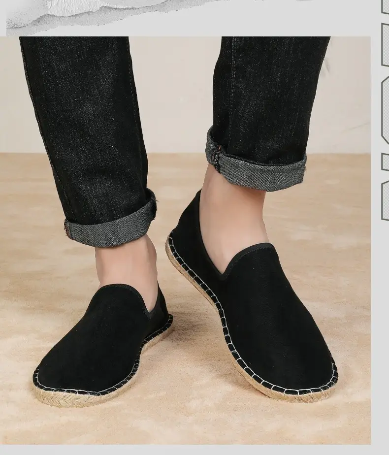 2026 New Men's Breathable Soft-Soled Espadrille Shoes, Casual Slip-Ons with Hand-Stitched Seams, Lightweight and Comfortable Men's Shoes — feature 16