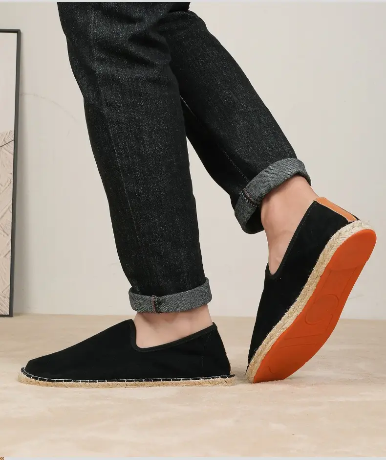 2026 New Men's Breathable Soft-Soled Espadrille Shoes, Casual Slip-Ons with Hand-Stitched Seams, Lightweight and Comfortable Men's Shoes — feature 18