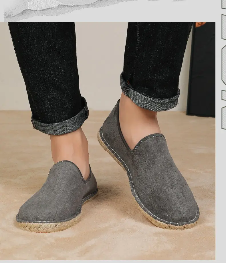 2026 New Men's Breathable Soft-Soled Espadrille Shoes, Casual Slip-Ons with Hand-Stitched Seams, Lightweight and Comfortable Men's Shoes — feature 20