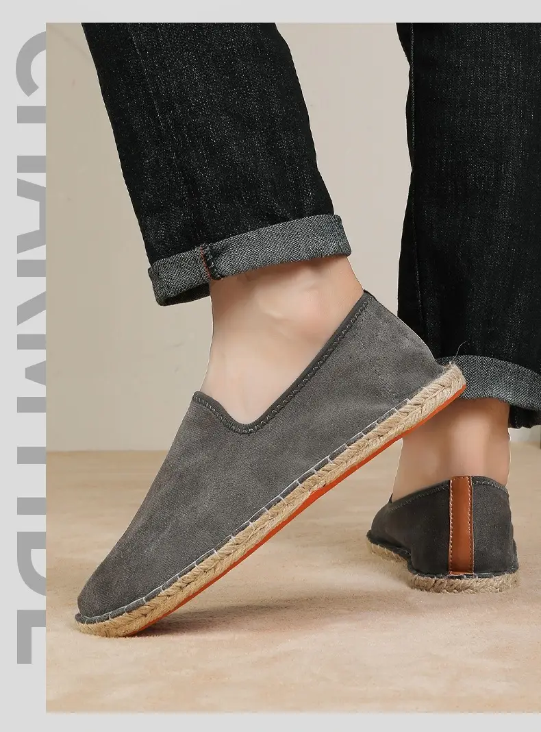 2026 New Men's Breathable Soft-Soled Espadrille Shoes, Casual Slip-Ons with Hand-Stitched Seams, Lightweight and Comfortable Men's Shoes — feature 21