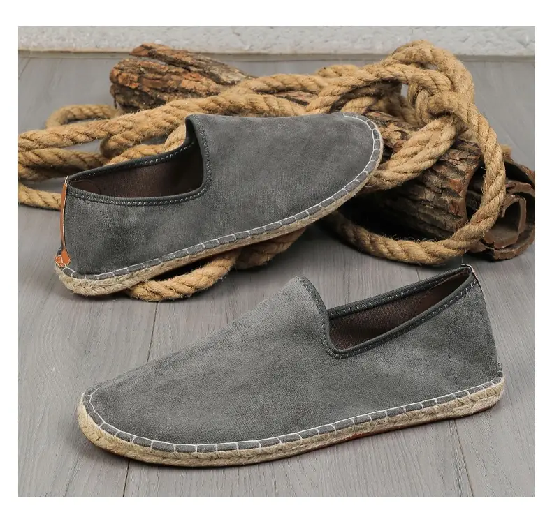 2026 New Men's Breathable Soft-Soled Espadrille Shoes, Casual Slip-Ons with Hand-Stitched Seams, Lightweight and Comfortable Men's Shoes — feature 23